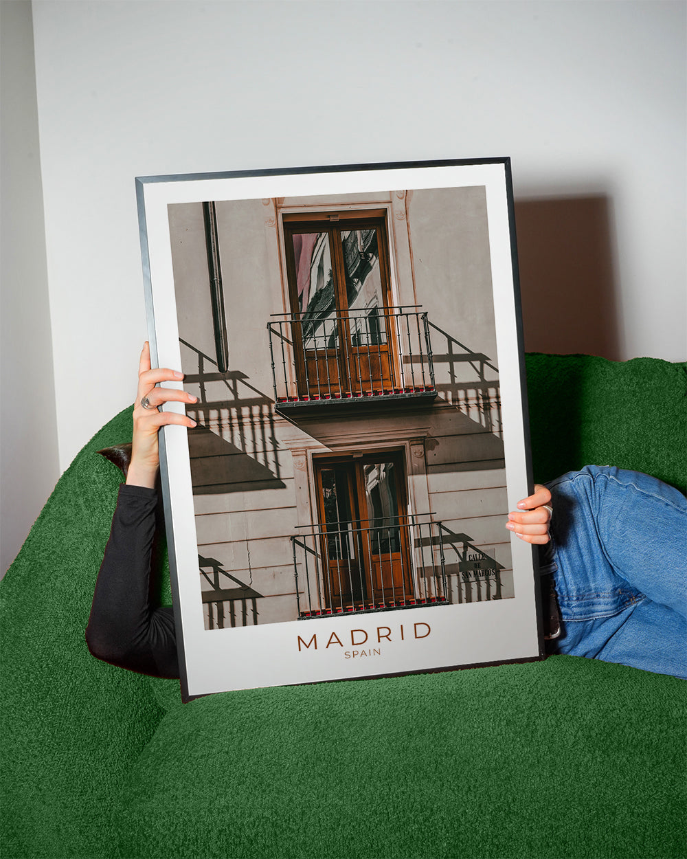 Obraz města Madrid s balkony