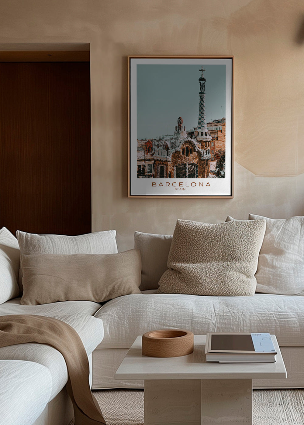 Poster Barcelona: modernistická fasáda zblízka