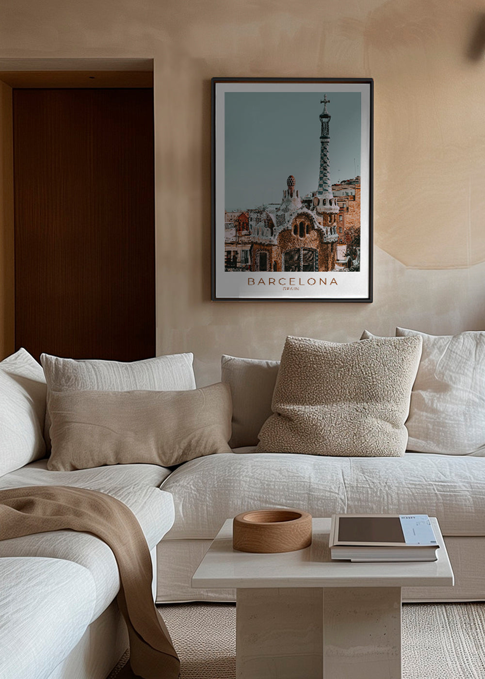 Poster Barcelona: modernistická fasáda zblízka