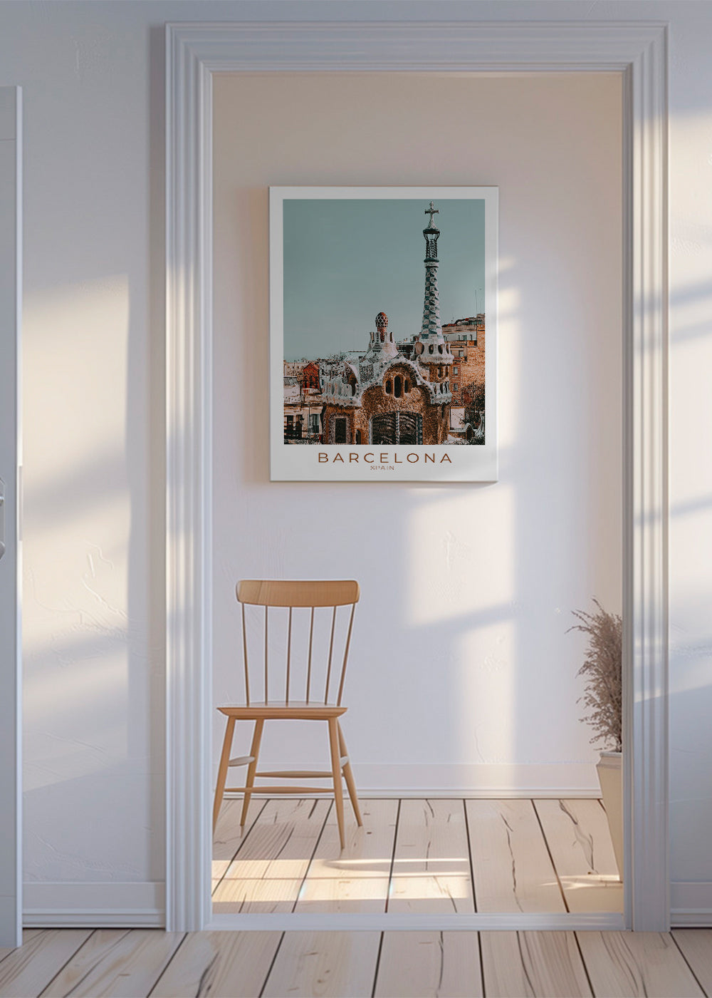 Poster Barcelona: modernistická fasáda zblízka