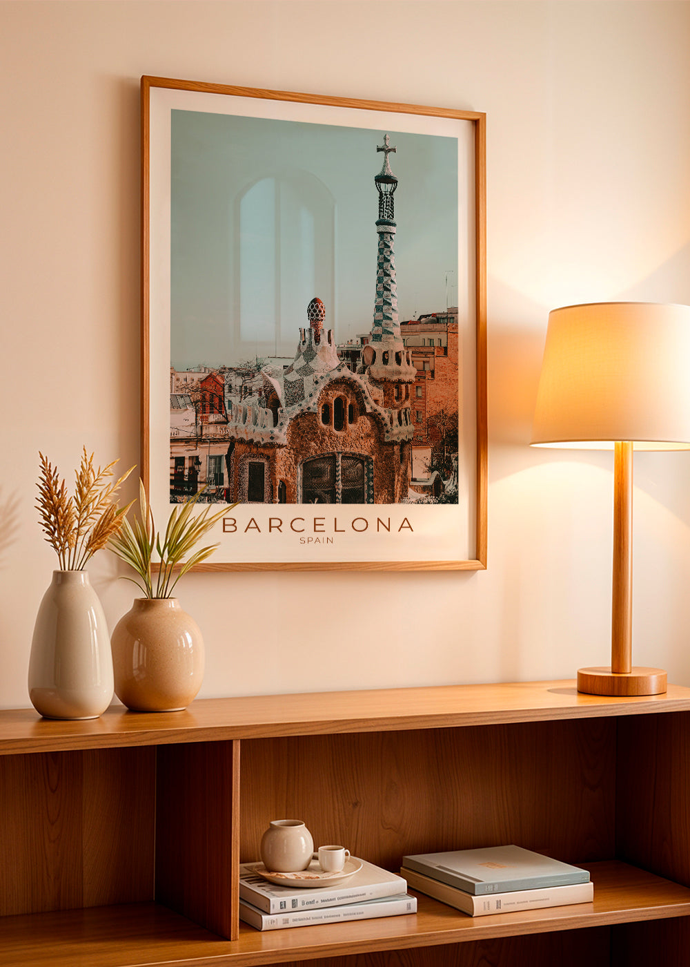 Poster Barcelona: modernistická fasáda zblízka