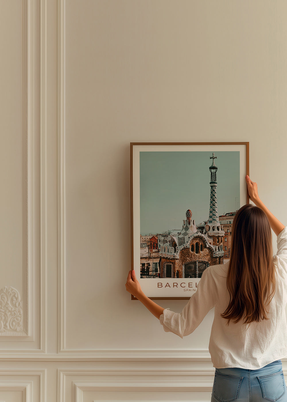 Poster Barcelona: modernistická fasáda zblízka