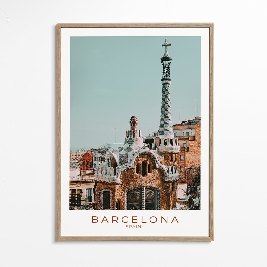 Poster Barcelona: modernistická fasáda zblízka