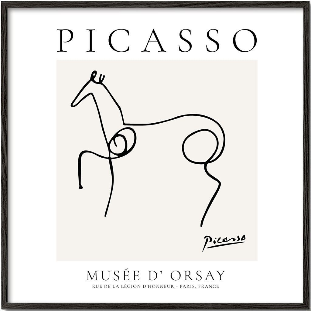Kůň jedním tahem v Picassově stylu