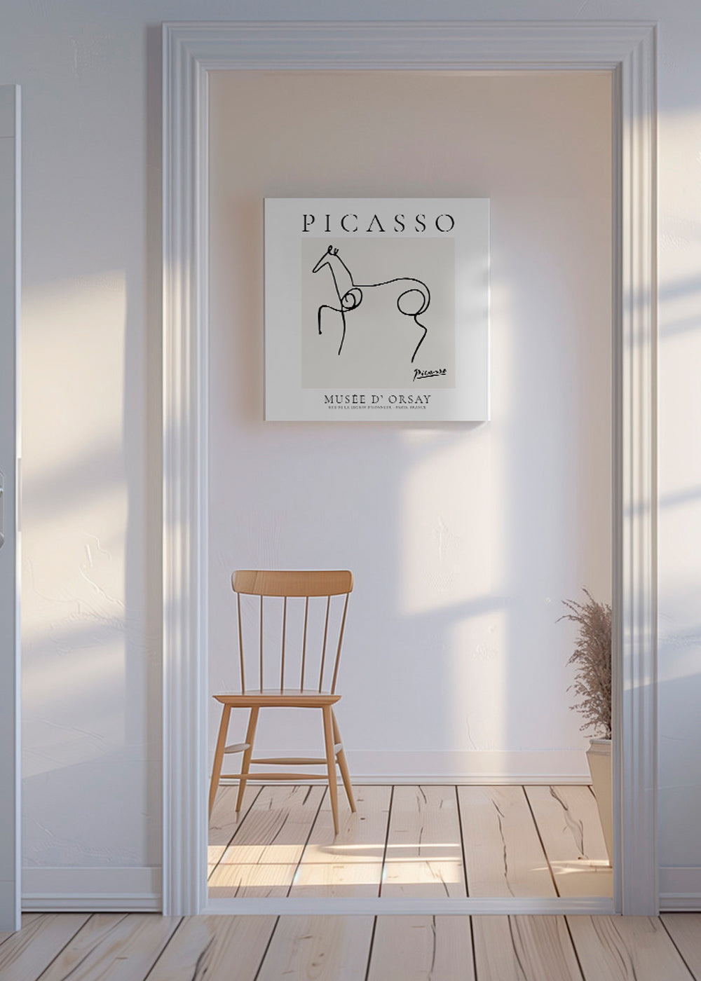 Kůň jedním tahem v Picassově stylu