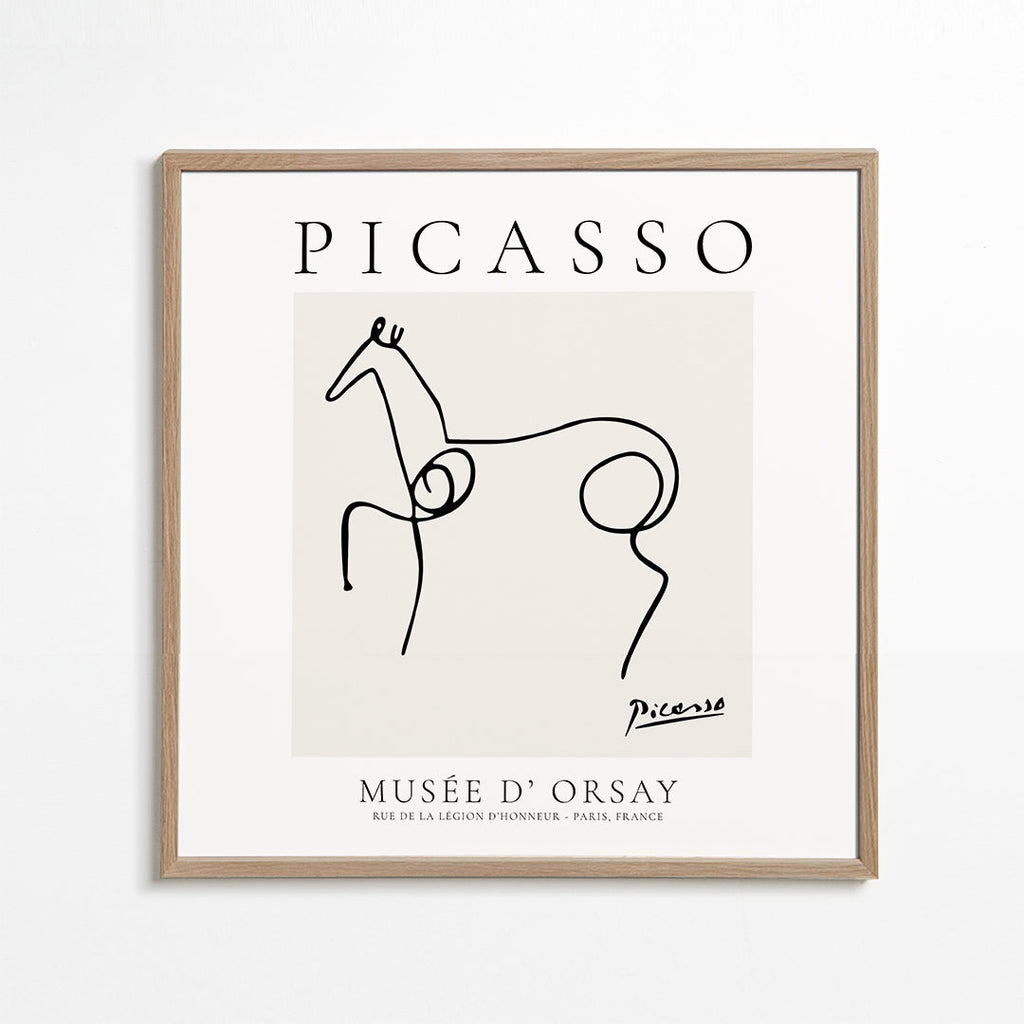 Kůň jedním tahem v Picassově stylu