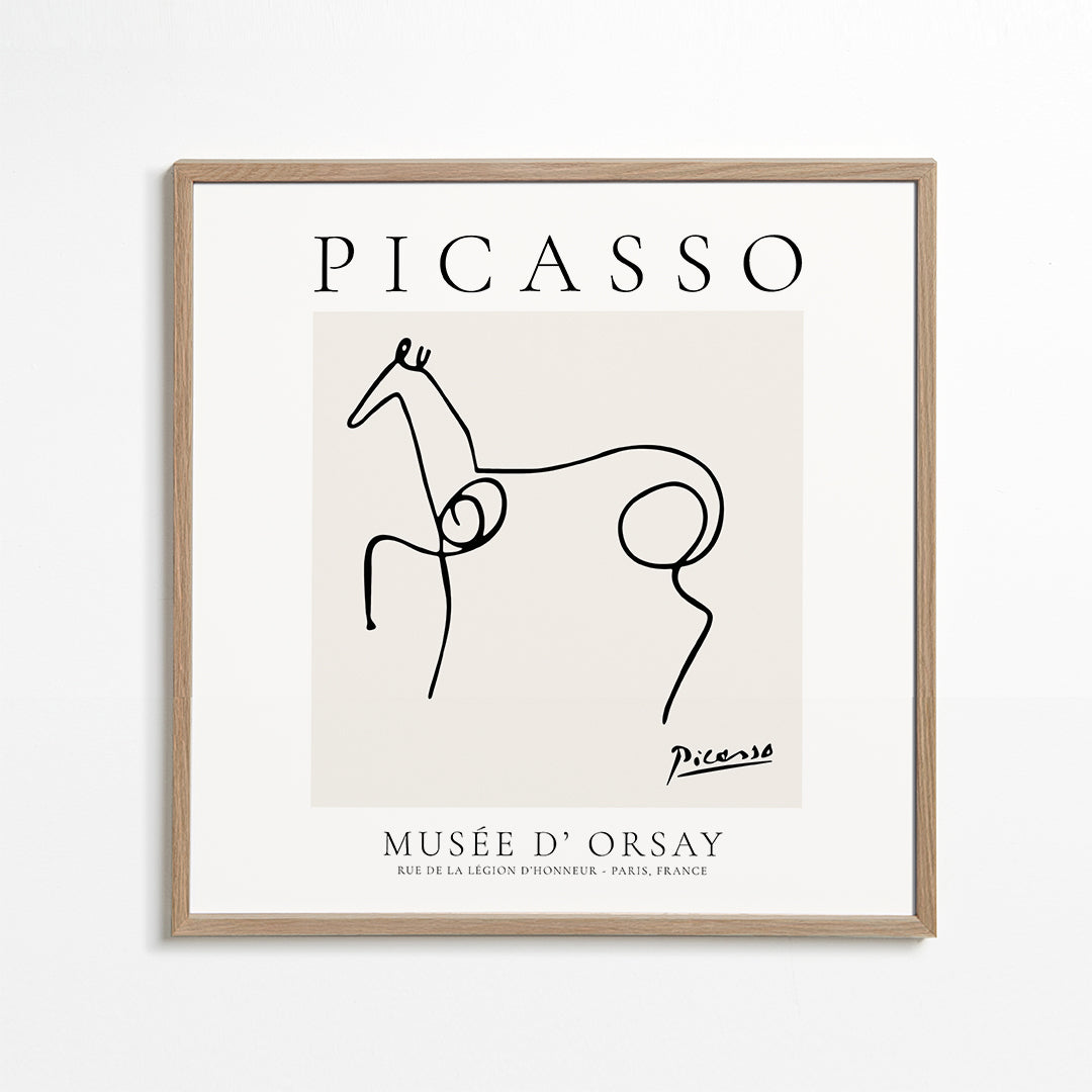 Kůň jedním tahem v Picassově stylu