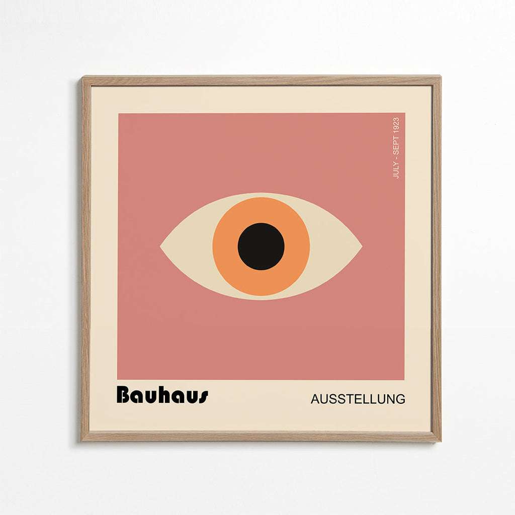 Geometrický plakát oko Bauhaus