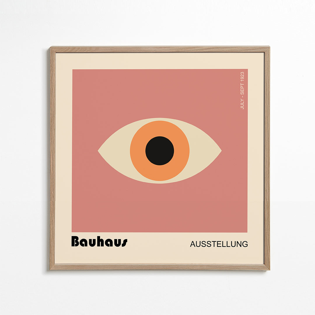 Geometrický plakát oko Bauhaus
