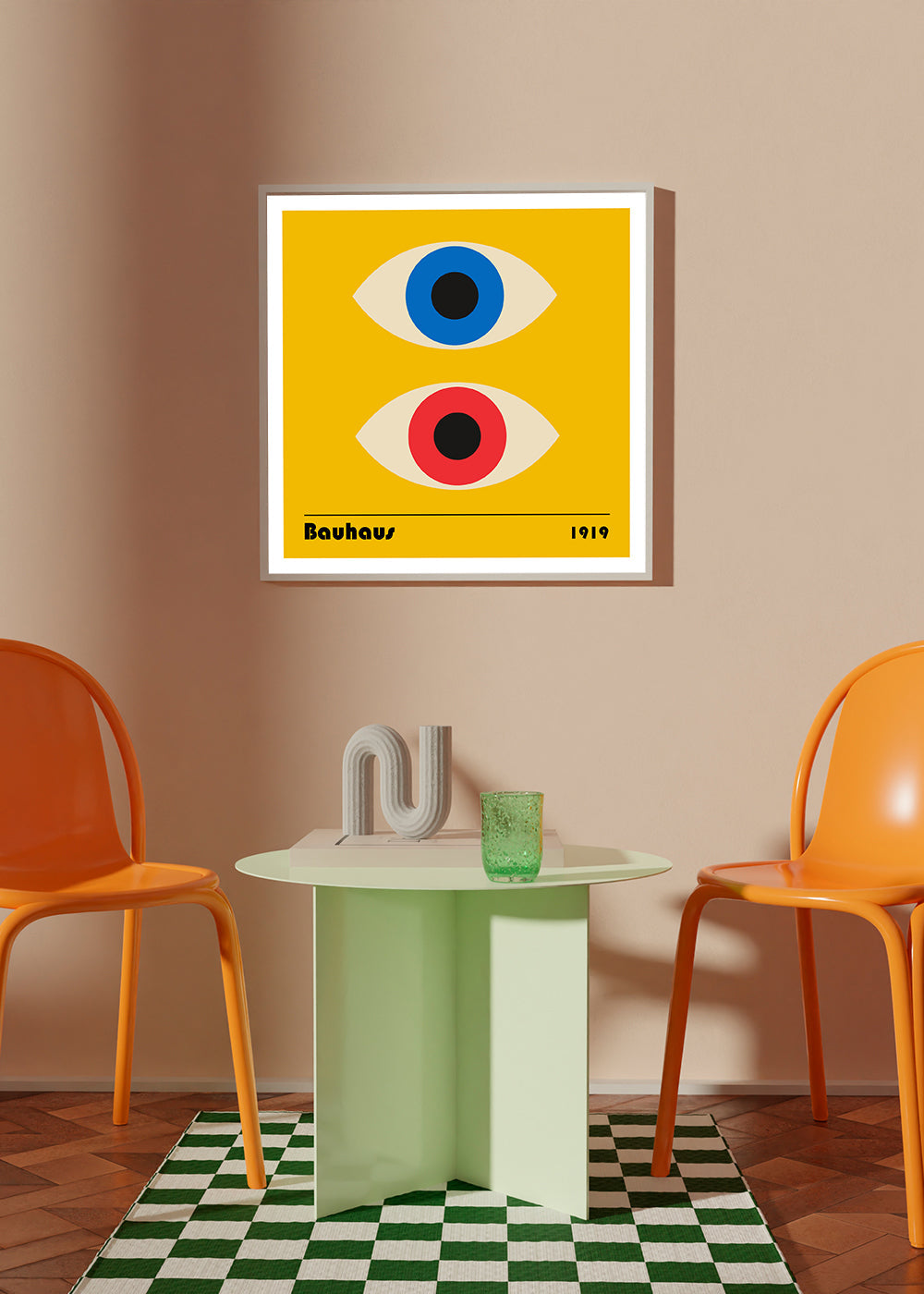Geometrický obraz s Bauhaus očima