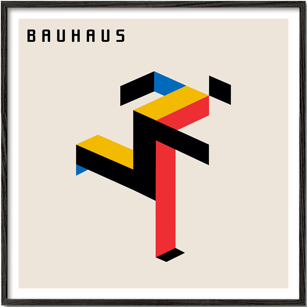Geometrický obraz Bauhaus s izometrickými bloky