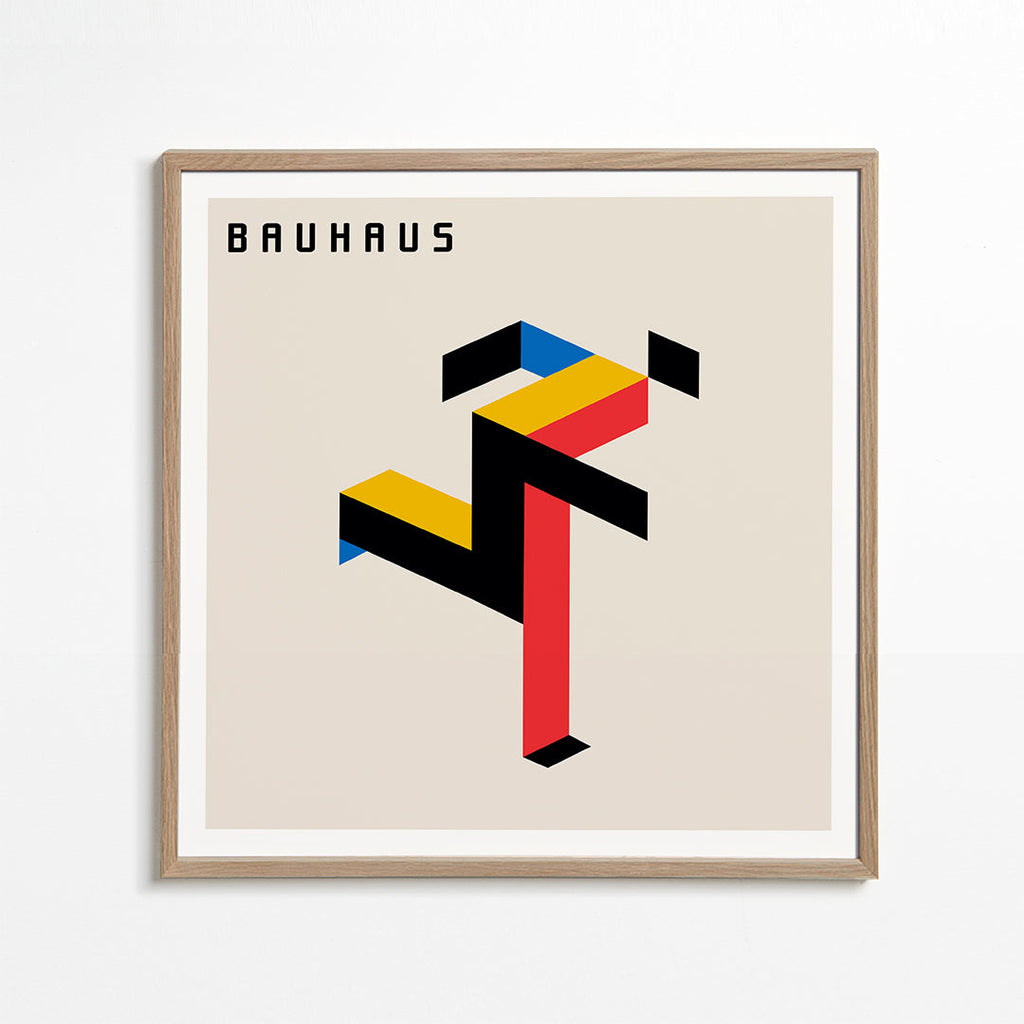 Geometrický obraz Bauhaus s izometrickými bloky