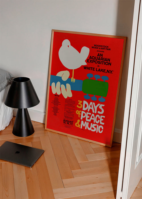 Vintage plakát Woodstock 3 Days of Peace