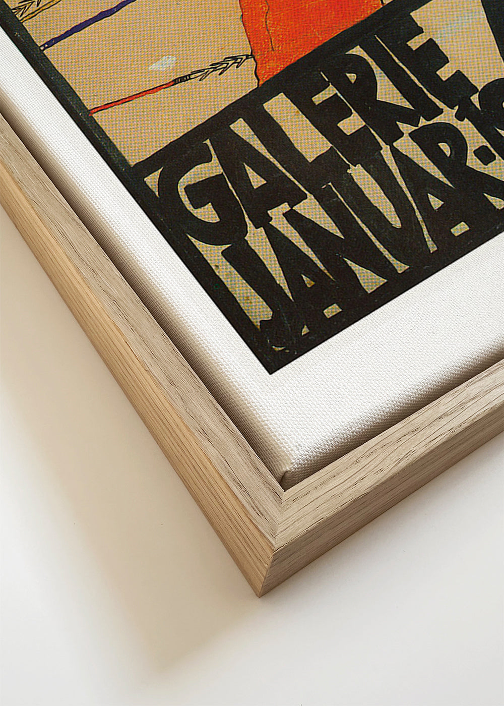 Vintage plakát s červenou postavou a výraznou typografií