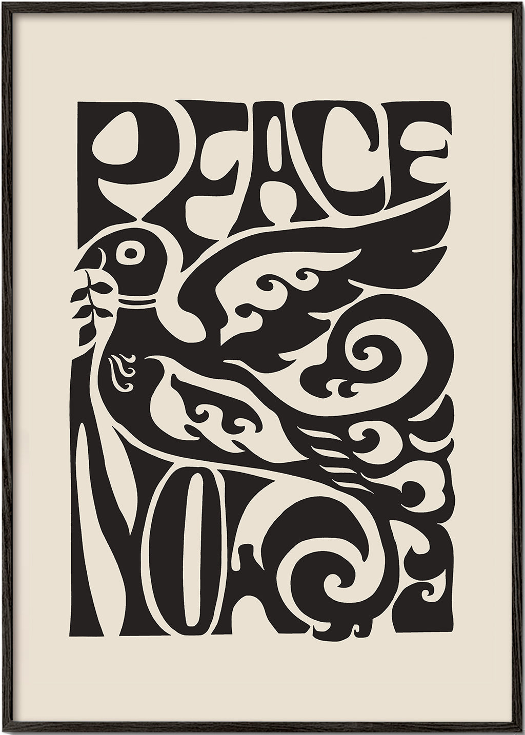 Vintage plakát Holub a typografie 70. let