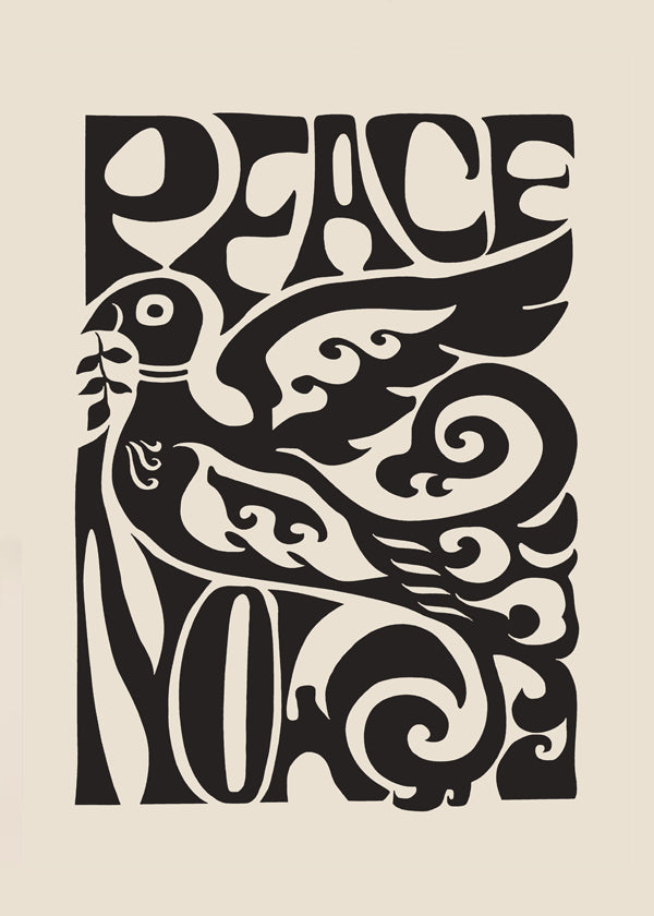Vintage plakát Holub a typografie 70. let