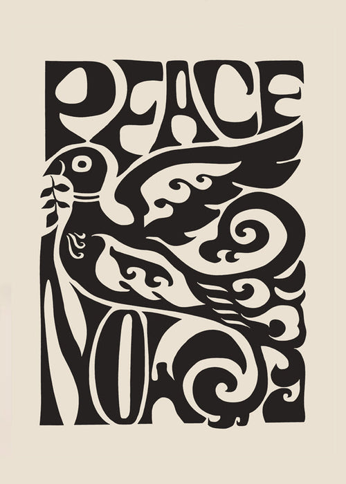 Vintage plakát Holub a typografie 70. let