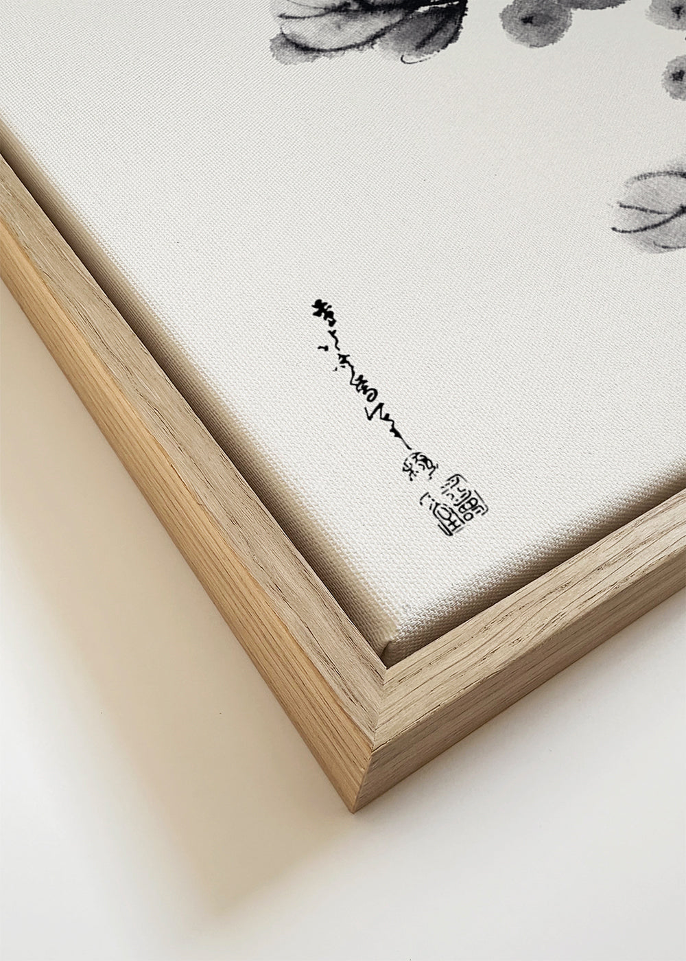 Botanický plakát Hokusai: větvička plodů v tuši