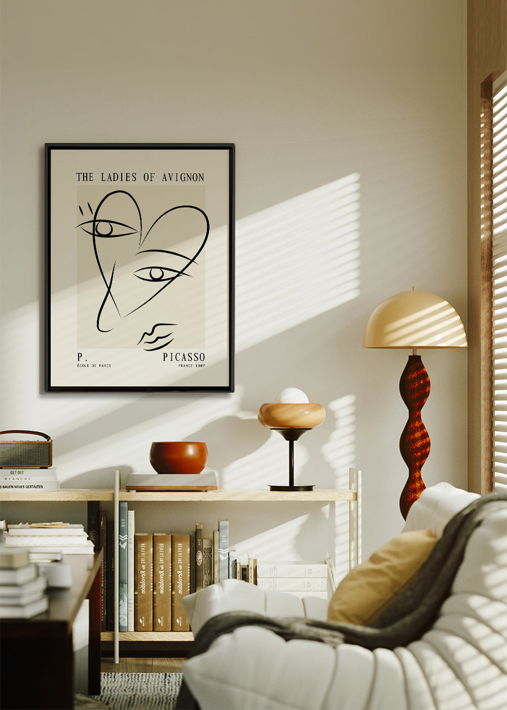 Picasso Ladies of Avignon sketch Poster