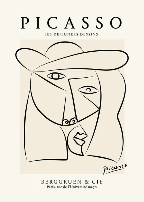 Picassova ilustrace tváře v linii