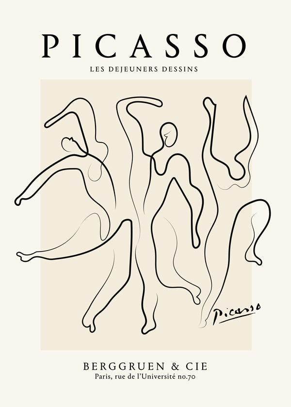 Ilustrace kontinuálním tahem ve stylu Picasso