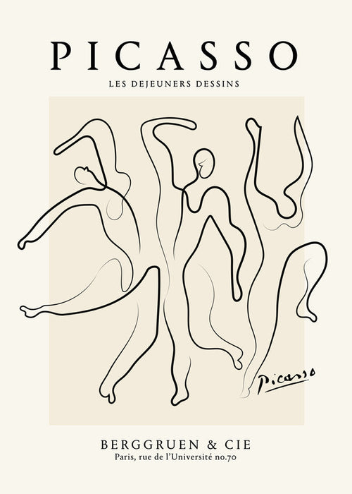 Ilustrace kontinuálním tahem ve stylu Picasso