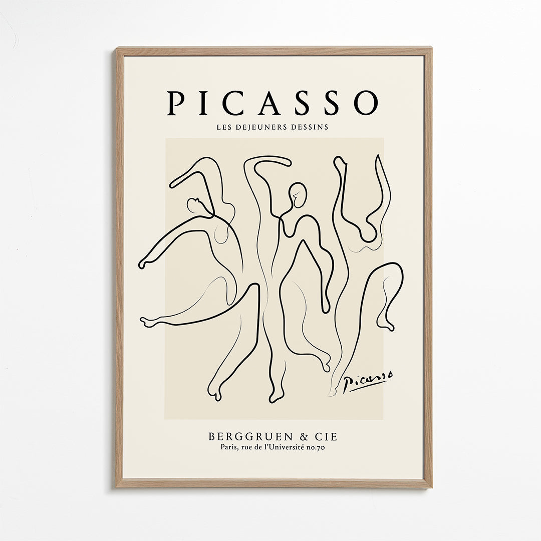 Ilustrace kontinuálním tahem ve stylu Picasso