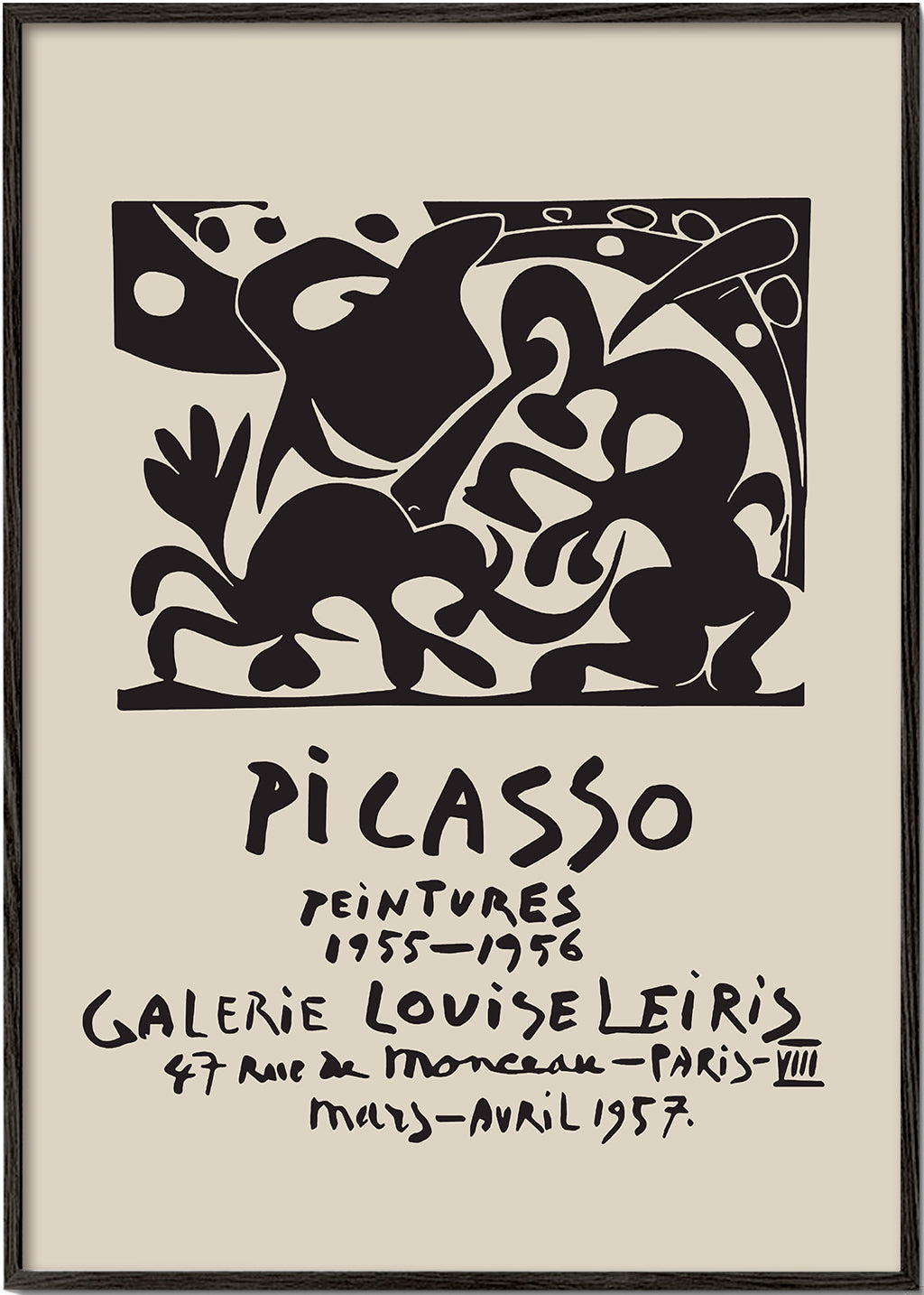 Vintage plakát výstavy Picassa