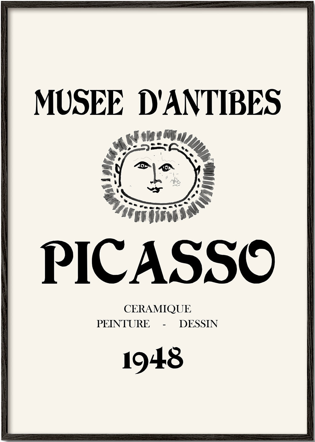 Vintage plakát Musée d'Antibes Picasso 1948