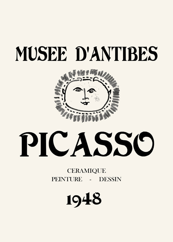 Vintage plakát Musée d'Antibes Picasso 1948