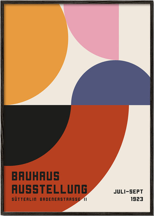 Vintage Bauhaus plakát s geometrickými tvary