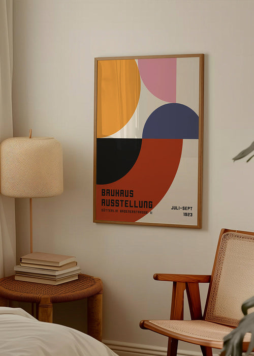 Vintage Bauhaus plakát s geometrickými tvary