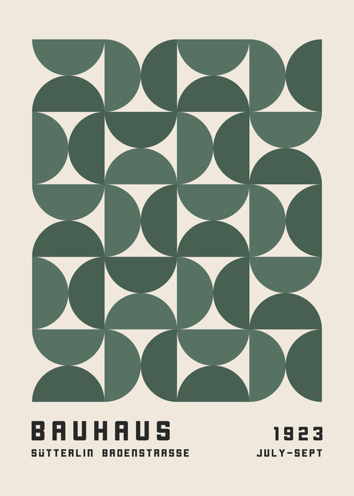 Bauhaus Green Exhibition Poster - Unframed art print