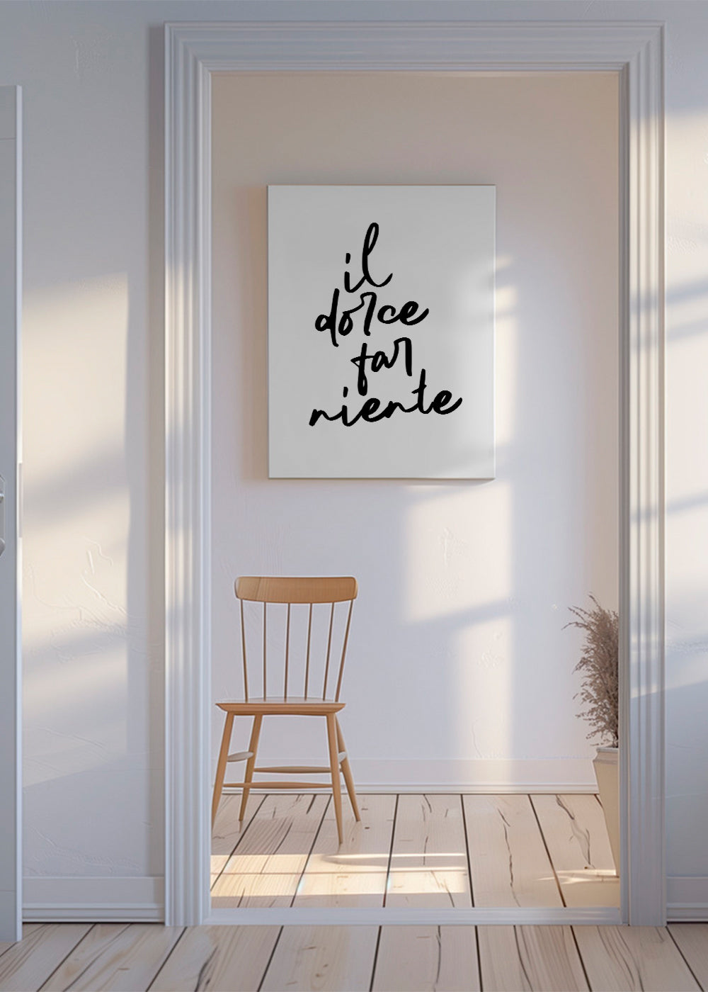 Minimalistický plakát il dolce far niente typografie