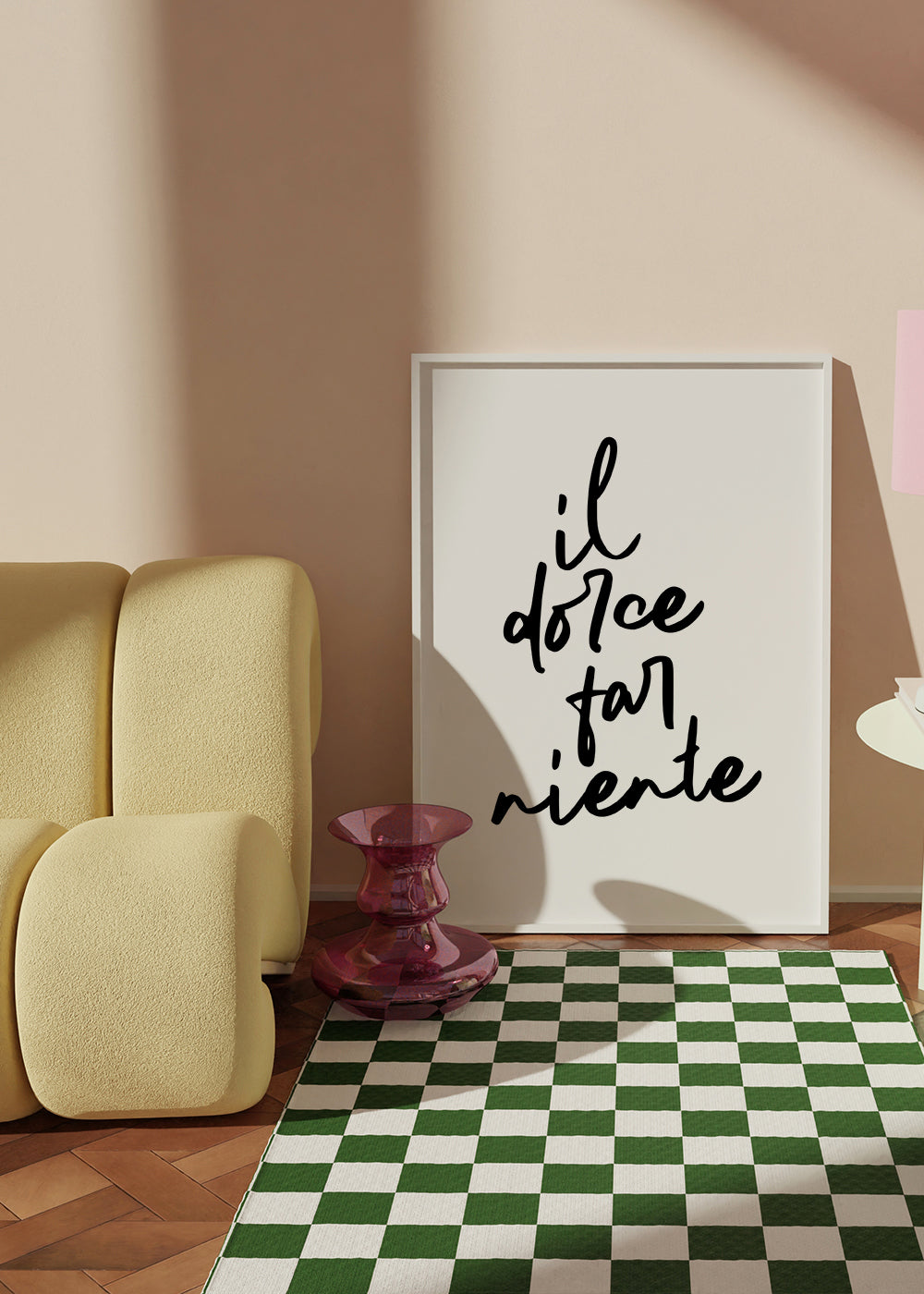 Minimalistický plakát il dolce far niente typografie