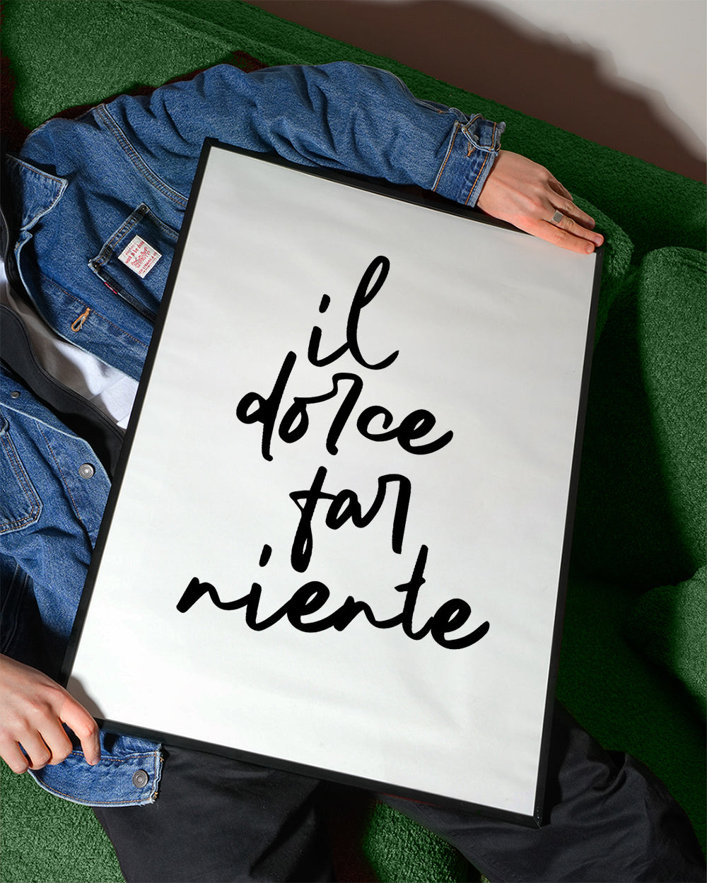 Minimalistický plakát il dolce far niente typografie