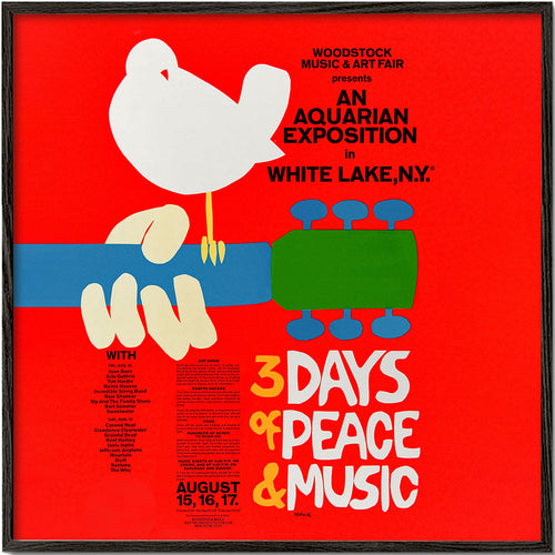 Vintage plakát Woodstock 1969 výrazná grafika