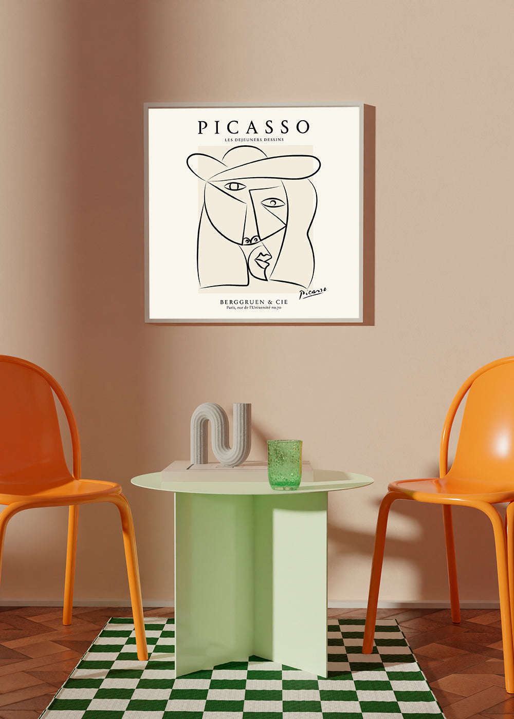 Picasso Woman in a Hat Sktech Poster - Square