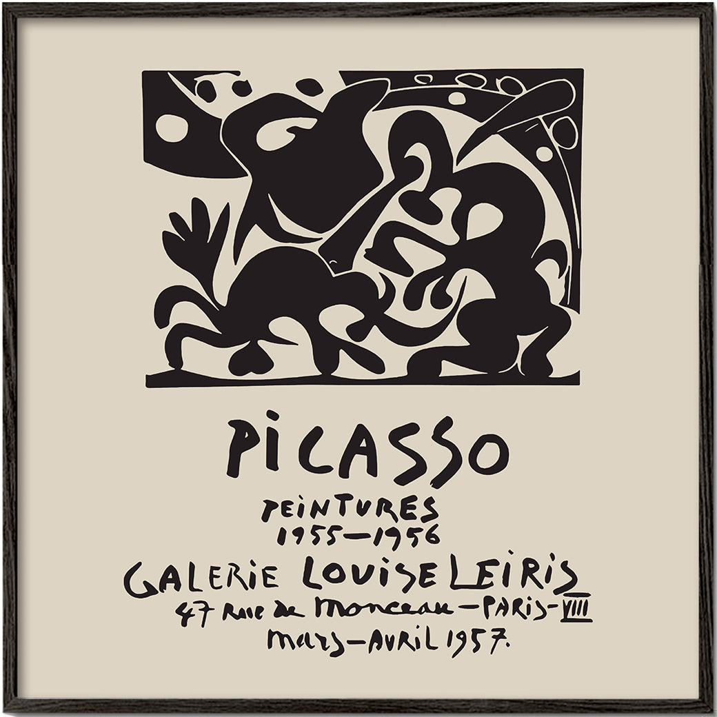 Vintage plakát Picasso černý a béžový
