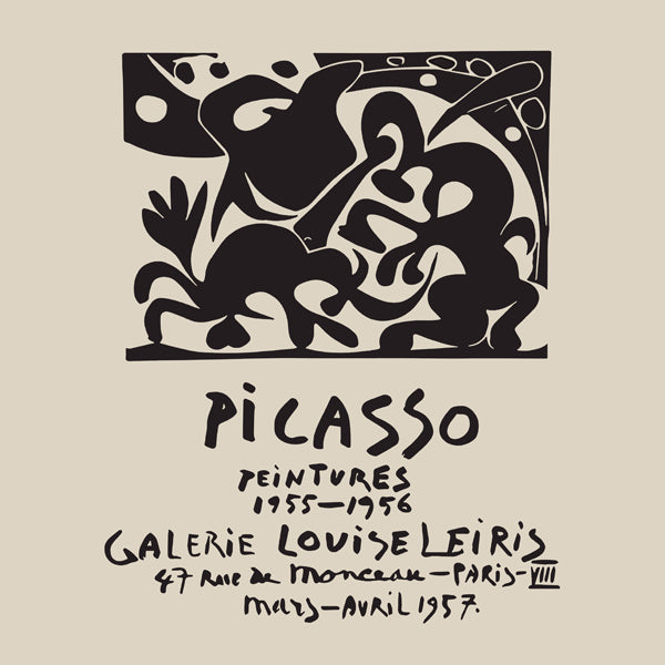 Vintage plakát Picasso černý a béžový