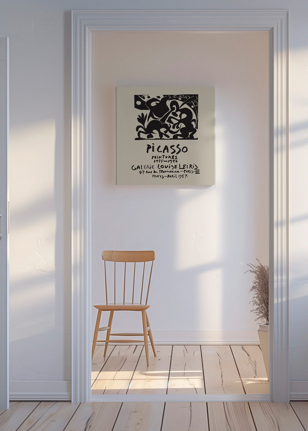 Vintage plakát Picasso černý a béžový