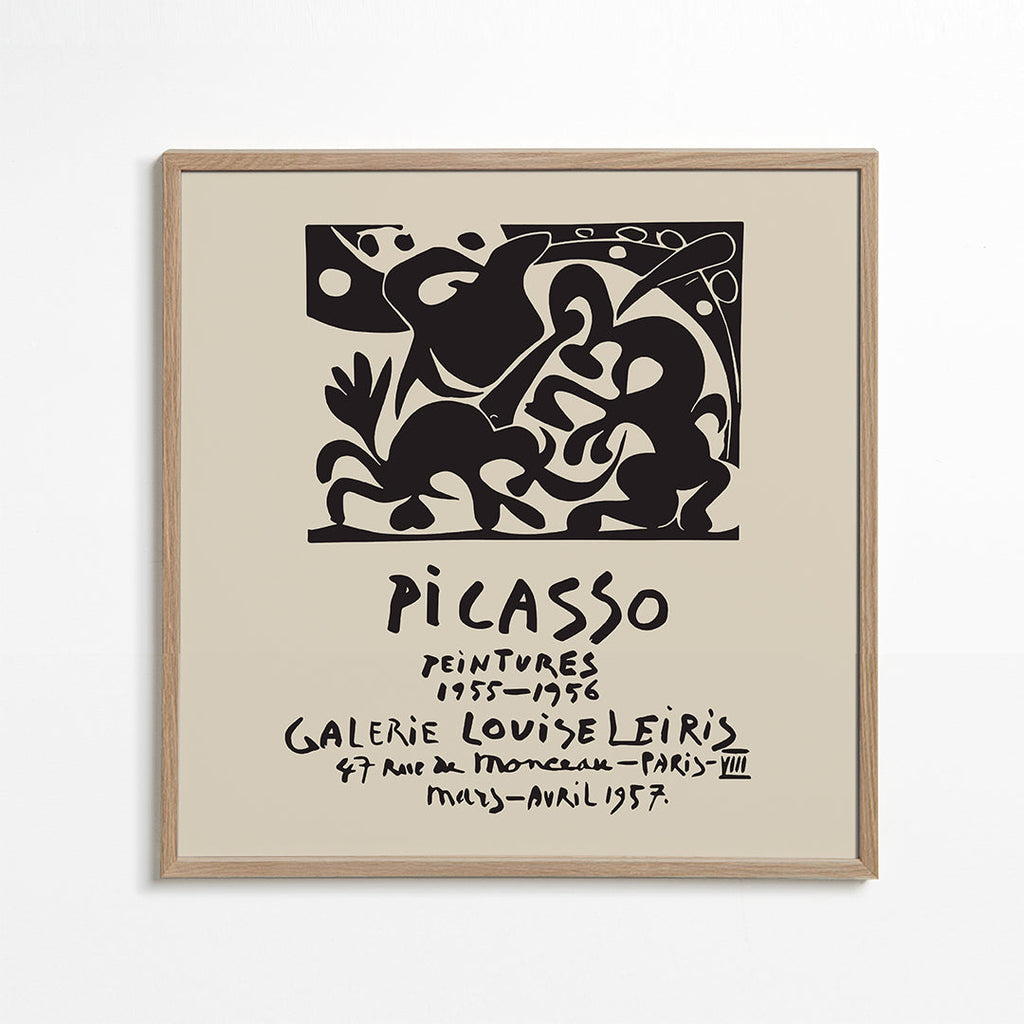 Vintage plakát Picasso černý a béžový