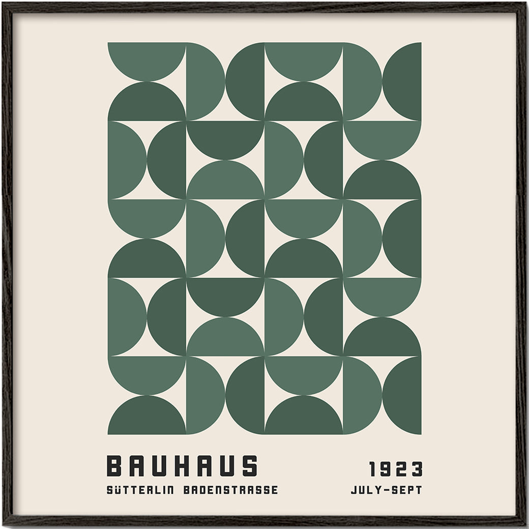 Geometrický plakát Bauhaus zelený 1923