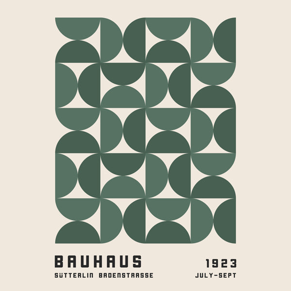 Geometrický plakát Bauhaus zelený 1923