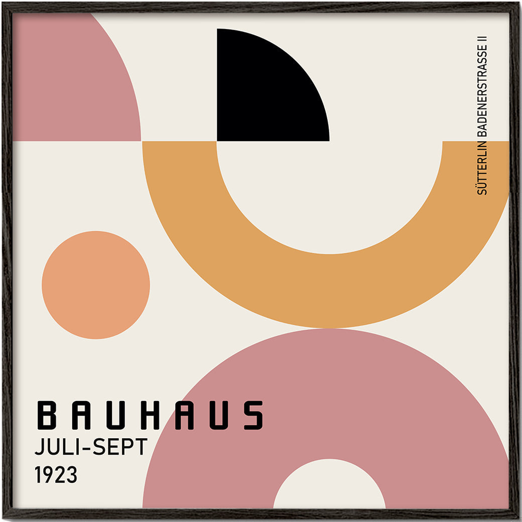 Geometrický plakát Bauhaus s kruhovými tvary