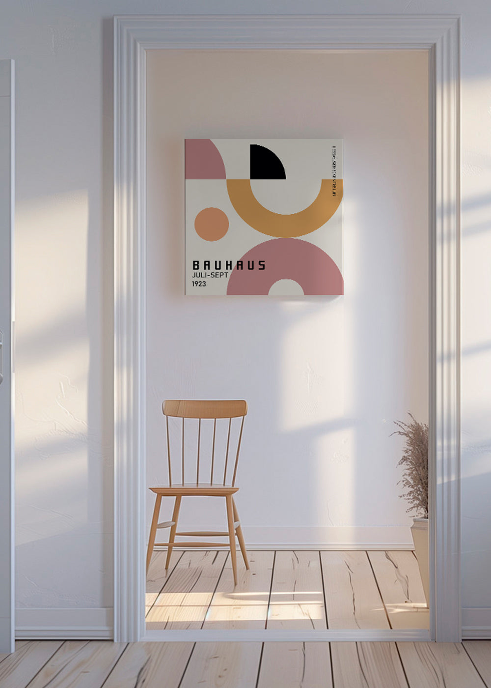 Geometrický plakát Bauhaus s kruhovými tvary