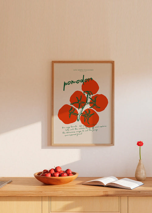 Obraz do kuchyně Pomodoro ilustrovaná rajčata