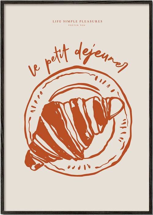 Obraz do kuchyně croissant ilustrace terakota