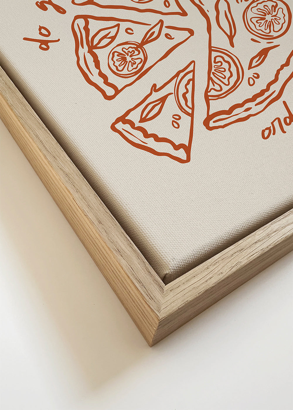 Obraz do kuchyně s minimalistickou ilustrací pizzy