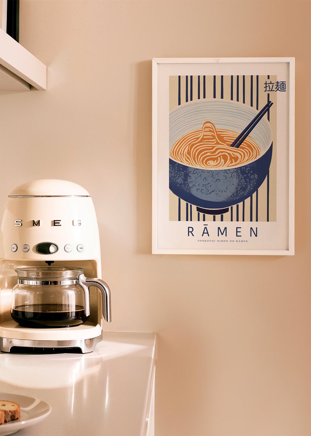 Obraz do kuchyně Ramen ilustrace v modrém